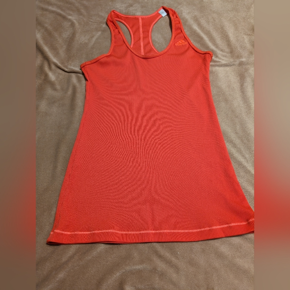 Women's Adidas® Orange Dry Fit Nylon Tank